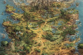 design printable board game map, fantasy tabletop rpg maker