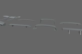 design custom 3d car bumper, spoiler,body kit, rc part,sculpt printable stl file