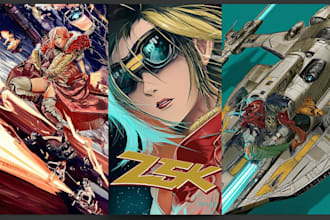 create manga, comic and anime artwork
