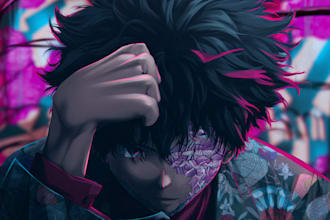 draw character in anime illustration
