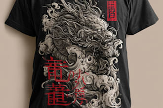 create japanese illustration for your tshirt design