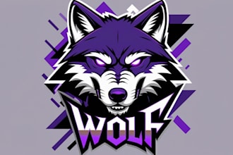 design outstanding angry wolf head mascot logo in 12 hours