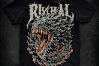 make metal, punk, hardcore, horror tshirt designs