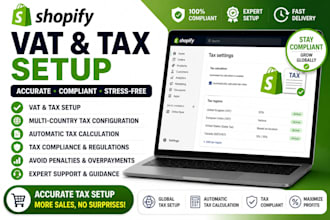 setup shopify tax vat shipping for domestic and international