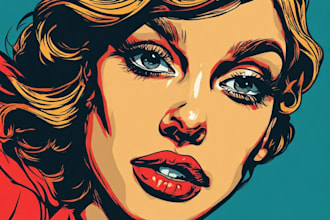 draw a vector pop art illustration