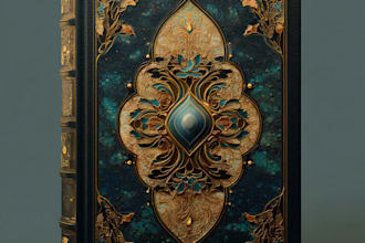 create a fantasy or sci fi book cover, cover design, ebook