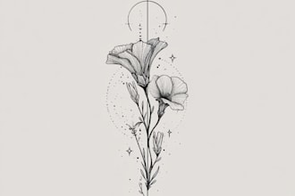 create a minimalist fine line tattoo design