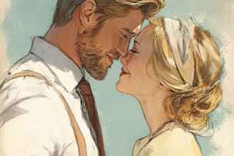 design couple portrait wedding portrait illustration