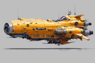 draw high quality spaceship concept
