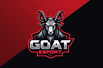 design outstanding goat head mascot logo with unlimited revision