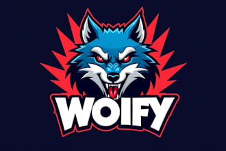 make a high quality angry wolf head mascot logo in 12 hours