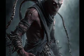 create terrifying fantasy horror character art