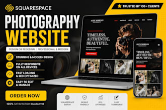 build squarespace photography portfolio website for photographers and studios