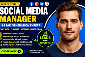 do social media marketing for paint shop, plumbing, roofing construction company