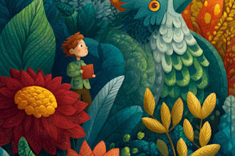 design children story book, child book illustration
