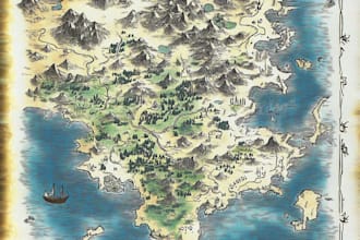 custom fantasy map design for rpgs, games, novels and stories