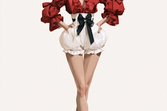 draw a fashion illustration, portrait