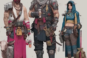 character concept art and character design