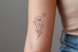 create a minimalist fine line tattoo design