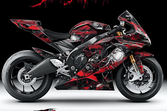 create motorcycle wrap design, wrap and vehicle wrap design