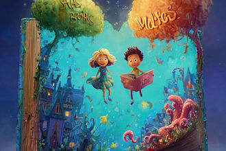 illustrate children story book illustration, children story