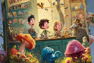 children story book illustration children story book