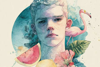 a watercolor illustration art