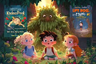 design a professional children book cover for your story