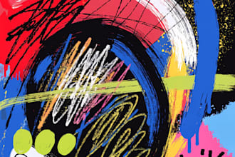 create illustration expresionism art, graffity, abstract