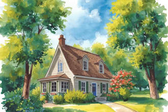 do watercolor house painting