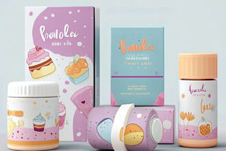 design a cute product packaging or label