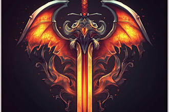draw a fantasy logo