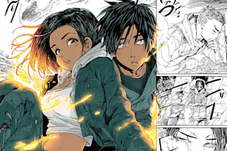 illustrate manga story chapters with professional