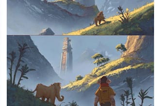 create stylized environment concept art, fantasy background