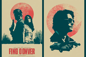 design you a retro vintage movie, film, music poster