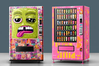 design any vending machine wrap