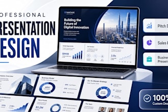 design marketing presentation, sales deck, business presentation and pitch deck