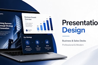 design business proposal presentation, corporate deck, sales pitch presentation