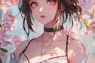 custom nsfw anime character illustration lewd art