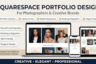 design squarespace portfolio website for photographers and creatives