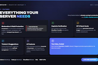 code a custom discord bot with lifetime support
