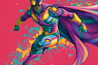 superhero character for comics