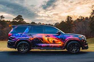 draw car wrap vehicle wrap truck wrap
