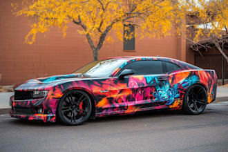 vehicle wrap design, car wrap