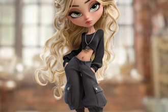 creat your 3d bratz doll character