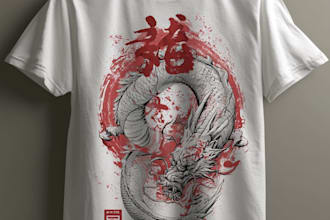 design japanese t shirt illustration