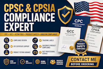 provide cpsc cpsia compliance, CPC certificate, npn mhra fda and product safety