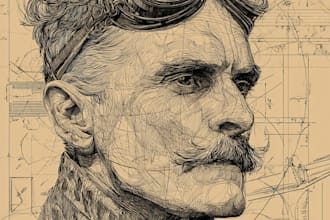 design outline vintage artwork illustration
