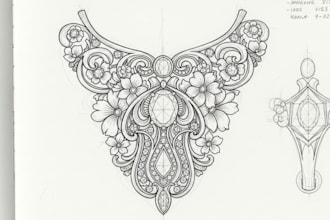 design custom jewelry with professional sketches