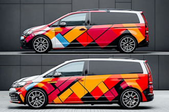 design a custom vehicle wrap, cars, pickups, trailers, etc